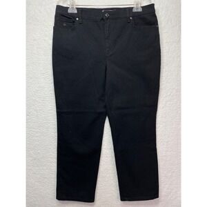 Gloria Vanderbilt Women's size 14 P Amanda Pants Black Jeans